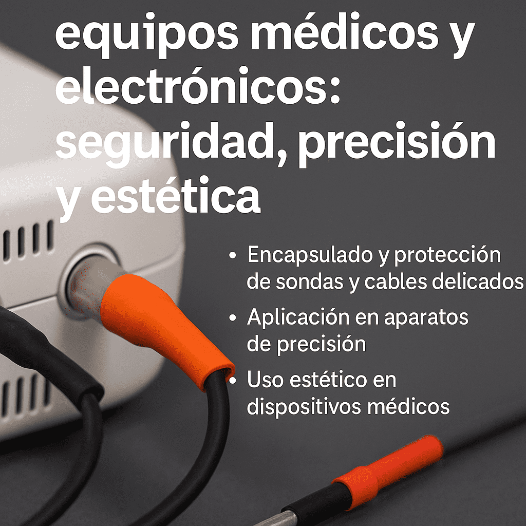 Aplicación de tubo termorretráctil en equipos médicos