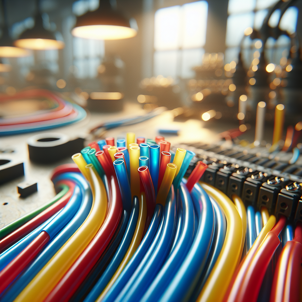 Fundas termorretráctiles de colores aplicadas en cables eléctricos para facilitar la identificación visual y mejorar el mantenimiento