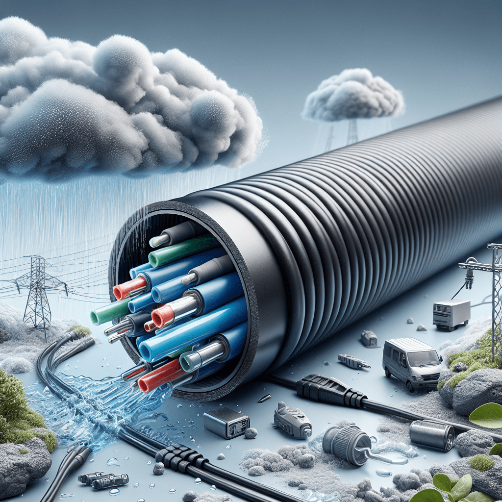 Tubo termorretráctil con protección UV para cables exteriores expuestos al sol