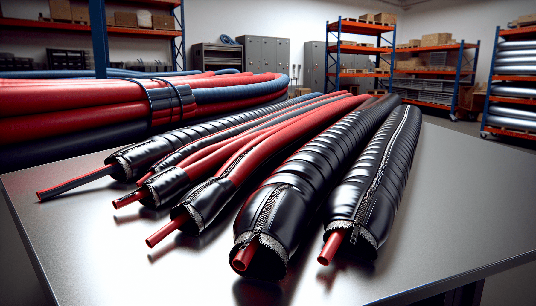 Mantas termorretráctiles con cremallera para empalmes industriales